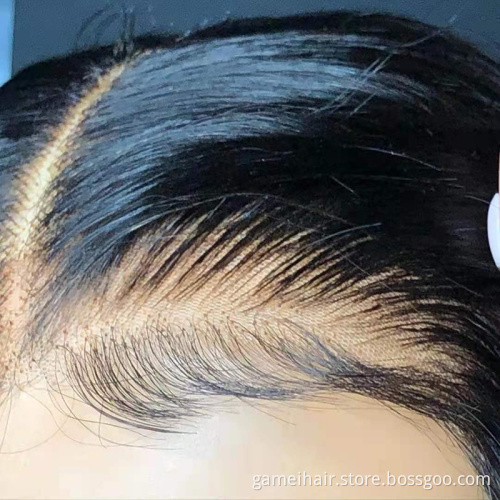 Natural Brazilian Cuticle Aligned  Bleached Knots  straight13*6 hd lace front wig 100% human hair  pre plucked  extensions